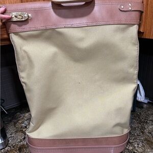 Tan and Brown Canvas nylon Tote old money mail bag Block and Co design